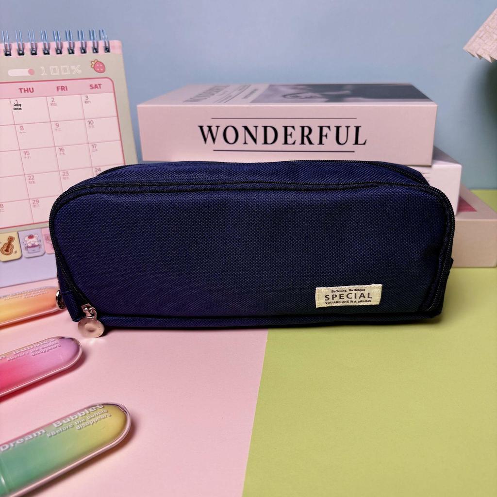 Korean Style Multi-functional Demon Hunter Pencil Case for Students - Three-Layer Oxford Cloth Stationery Box