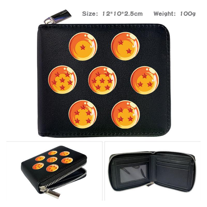 Cartoon Anime Dragon Ball Goku Vegeta Portable Folding Wallet Short Coin Purse