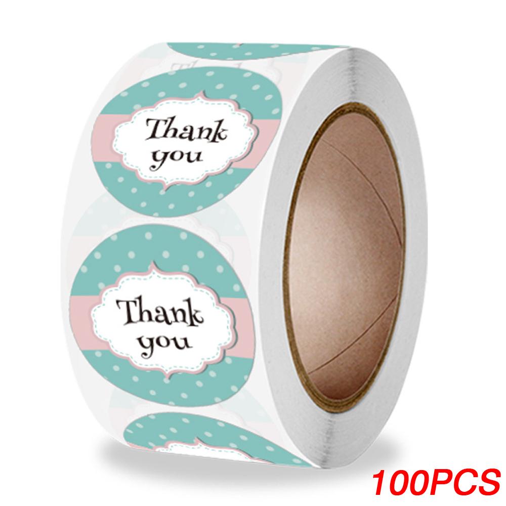 100-500pcs Thank You Sticker Envelope Seal Scrapbook Sticker  Round Sticker Stationery Label Stickers Cute animal stickers