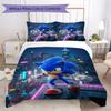 Neon City Sonic Threepiece Set Without Core 1 Duvet Cover 2 Pillowcase Without Core Bedding Set Christmas Birthday Gift