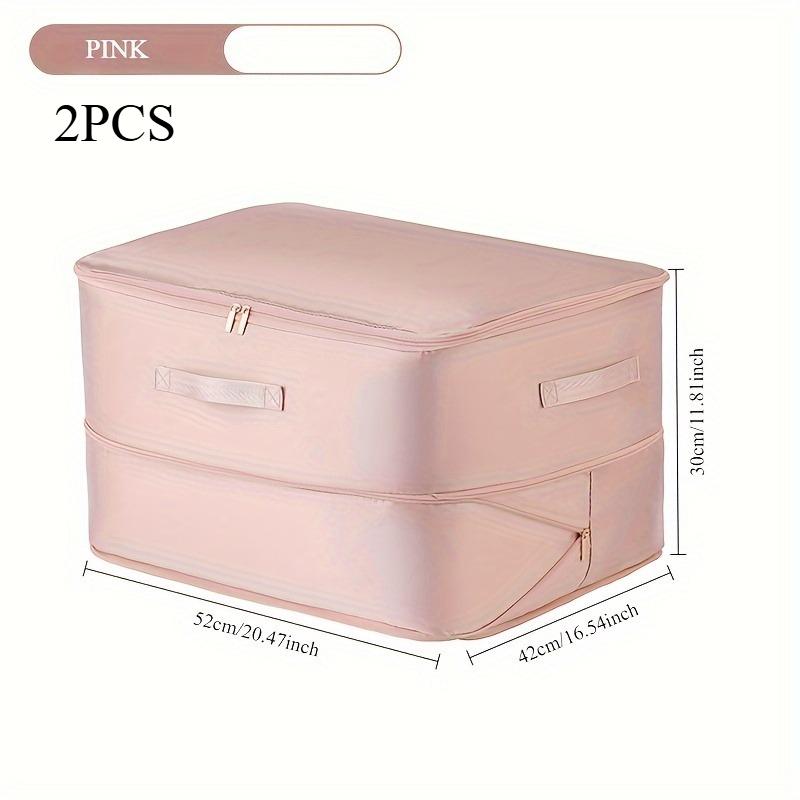 Heavy-Duty Self-Compressing Storage Bag - Portable Organizer for Clothes, Blankets & Quilts, Ideal for Closet Organization