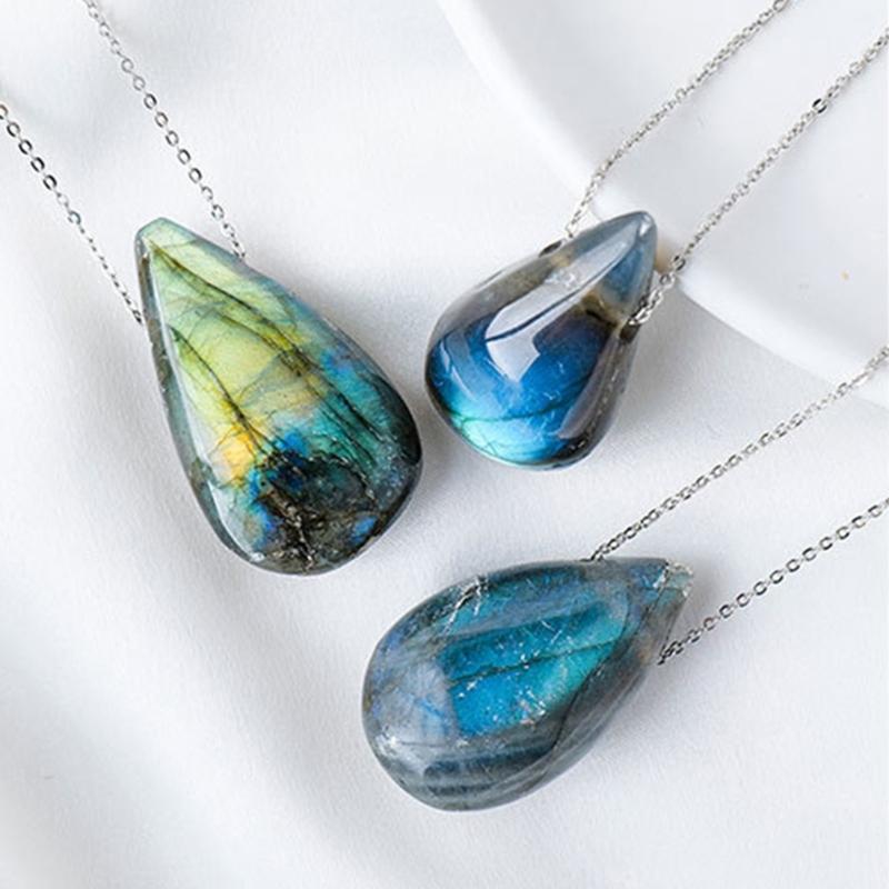 Pendant Necklace Water Drop Shape Moonstone Necklace Women Necklace Moonstone Material Jewelry Gift for Women Girls