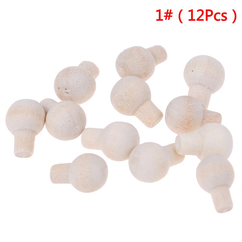 10pcs DIY Wooden Table Legs Drawer Round Pull Handles Dolls Accessories For 1/12 Doll House Miniature Decoration