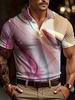 Polo rayé tendance à manches courtes, essentiel de la mode décontractée pour homme