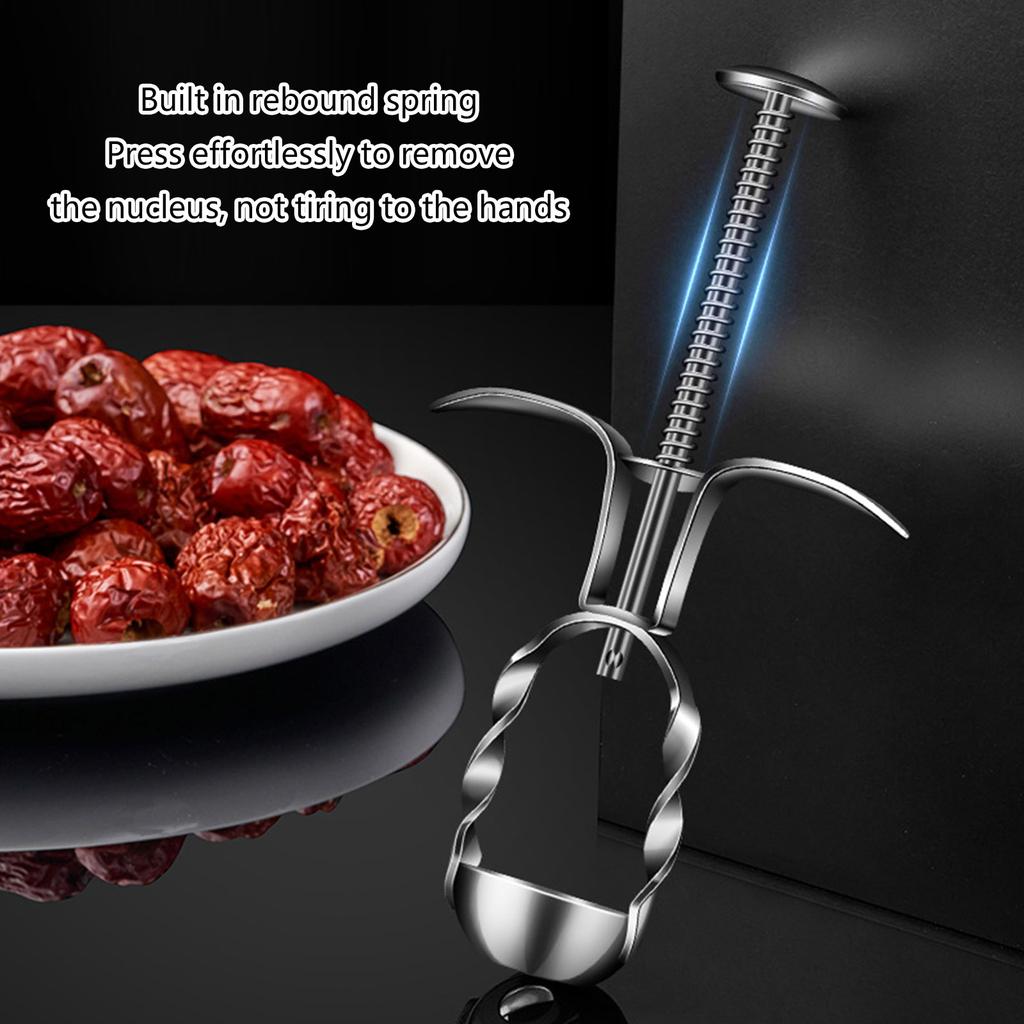 Praktisches Werkzeug Samenentferner Obst Kernentferner Obstwerkzeug Edelstahlmaterial Küche Kirschenentsteiner für Obst