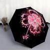 1pc Floral Sparkle Automatic Open/Close Umbrella Compact Folding Umbrella, All-Season Portable Umbrella for Women/Men124