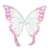 1Pair Embroidered Butterfly Wings tulle Wedding Appliques Lace Neckline Collar Sew on Patches for Dress DIY Crafts Decoration