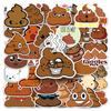 50PCS Cartoon Poo Stickers for Scooters, Luggage, Laptops, Cars & Motorcycles