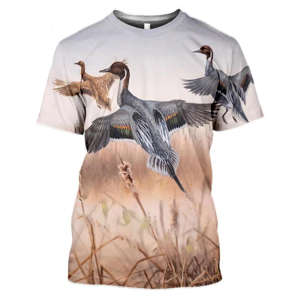 3D Harajuku Animal Print T Shirt For Men Funny Pigeon Pattern Short Sleeve Pullover Summer Casual O-neck Loose Tops Hot Sale Tee