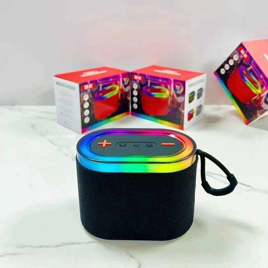 

Портативный Bluetooth-динамик BS01 - красочная подсветка, беспроводной сабвуфер для использования на открытом воздухе синий