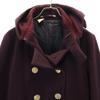 N.HOOLYWOOD Made In Japan Wool Blend Hooded Jacket 38 Bordeaux Women Used