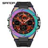 SANDA 739 Men's Dual Display Multi-function Waterproof Sports Watch