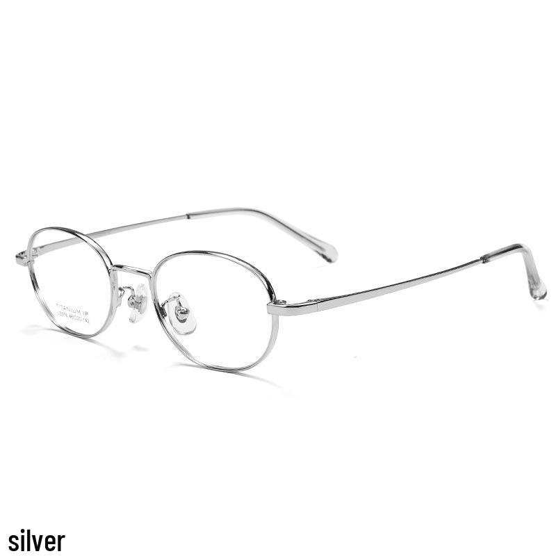 Retro Artistic Titanium Small Frame Glasses - Thick, Fashionable, Fresh & Sweet Style