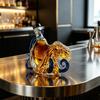 Carafa de Whiskey în formă de caracatiță, Sticlă de vin suflată 3D cu dop, 400ml Articol de bar realizat manual fără plumb, Decor creativ pentru bar Cadou pentru bărbați