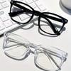 2pcs Fashion Anti-Radiation Eyeglasses Transparent Retro Unisex Computer Glasses Anti-Blue Lens Eyewear Casual