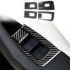 Soft Carbon Fiber For Tesla Model 3 Highland 2024 Car Window Lifter Switch Cover Trim Sticker Interior Accessories
