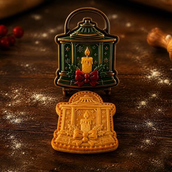 Timbri per Impasto Pressati a Mano per le Feste Stampo per Mini Torta di Natale, Stampa 3D in Rilievo Accessori Facili per la Cottura Stampo a Pressione Riutilizzabile Fai-da-te per Feste Regali da Cucina