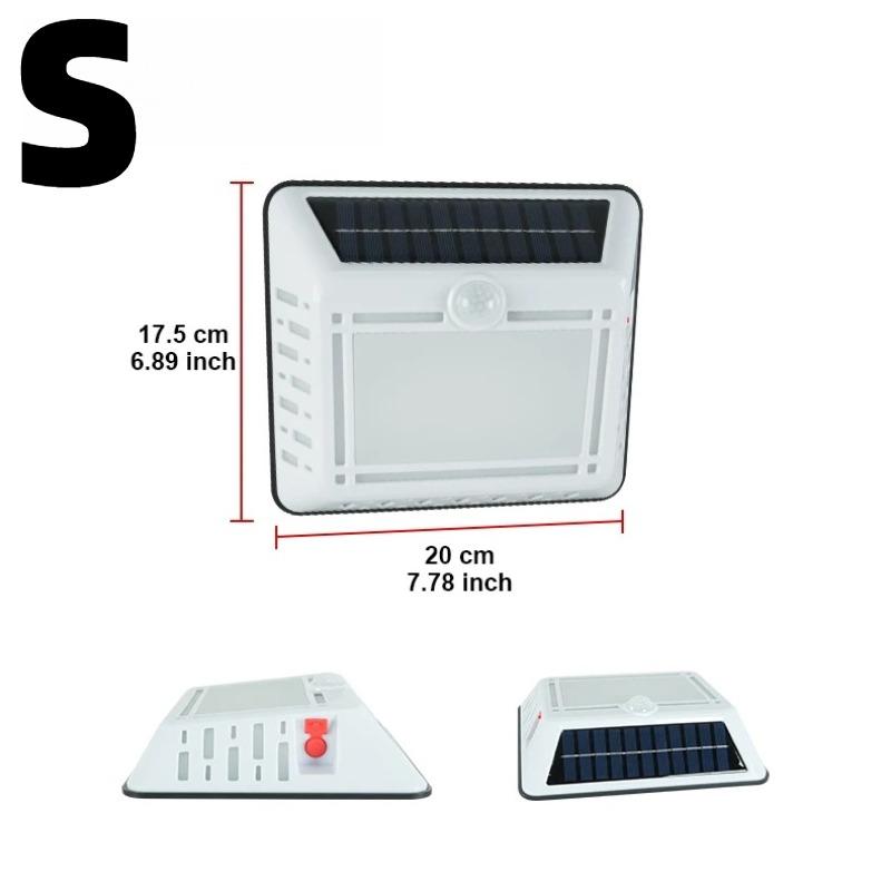 LED Solar Warm Light USB Rechargeable Floodlight Body Sensor Light Outdoor Wall Lamp House Garage Waterproof