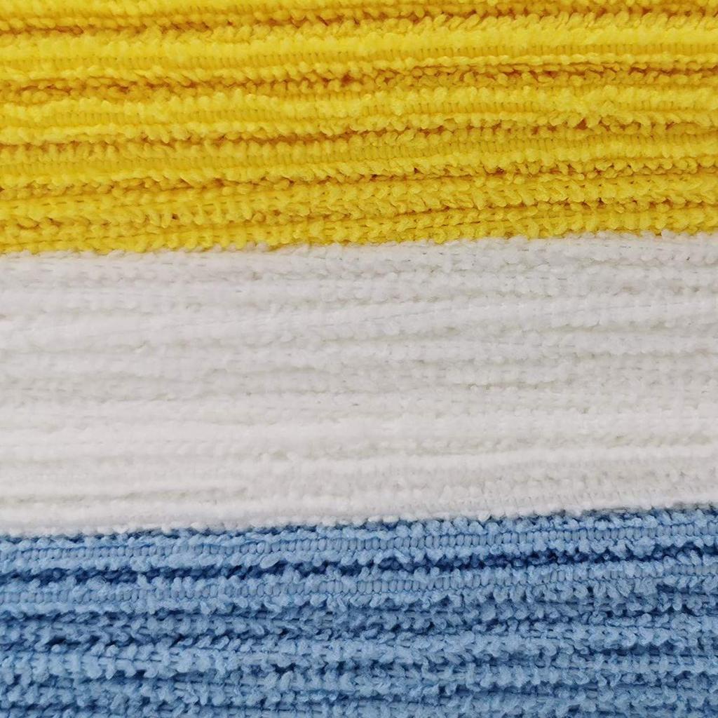 Amazon Basics Microfiber Cleaning Cloths, Thin, Car Wash Wipes, 24 Pack, Blue, White, Yellow,