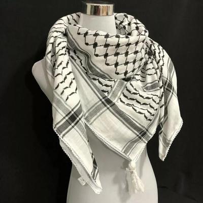 Keffiyeh Shemagh Alt Originalt Fremstillet i Palæstina Arabisk Tørklæde Kufiya Arafat Bomuld