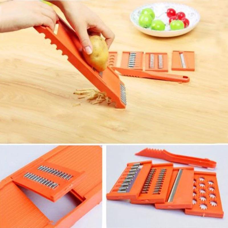 7pcs/set Melon Fruit And Vegetable Grater Multi-function Potato Peeler Carrot Grater Home Vegetable Chopper Kitchen Supplies
