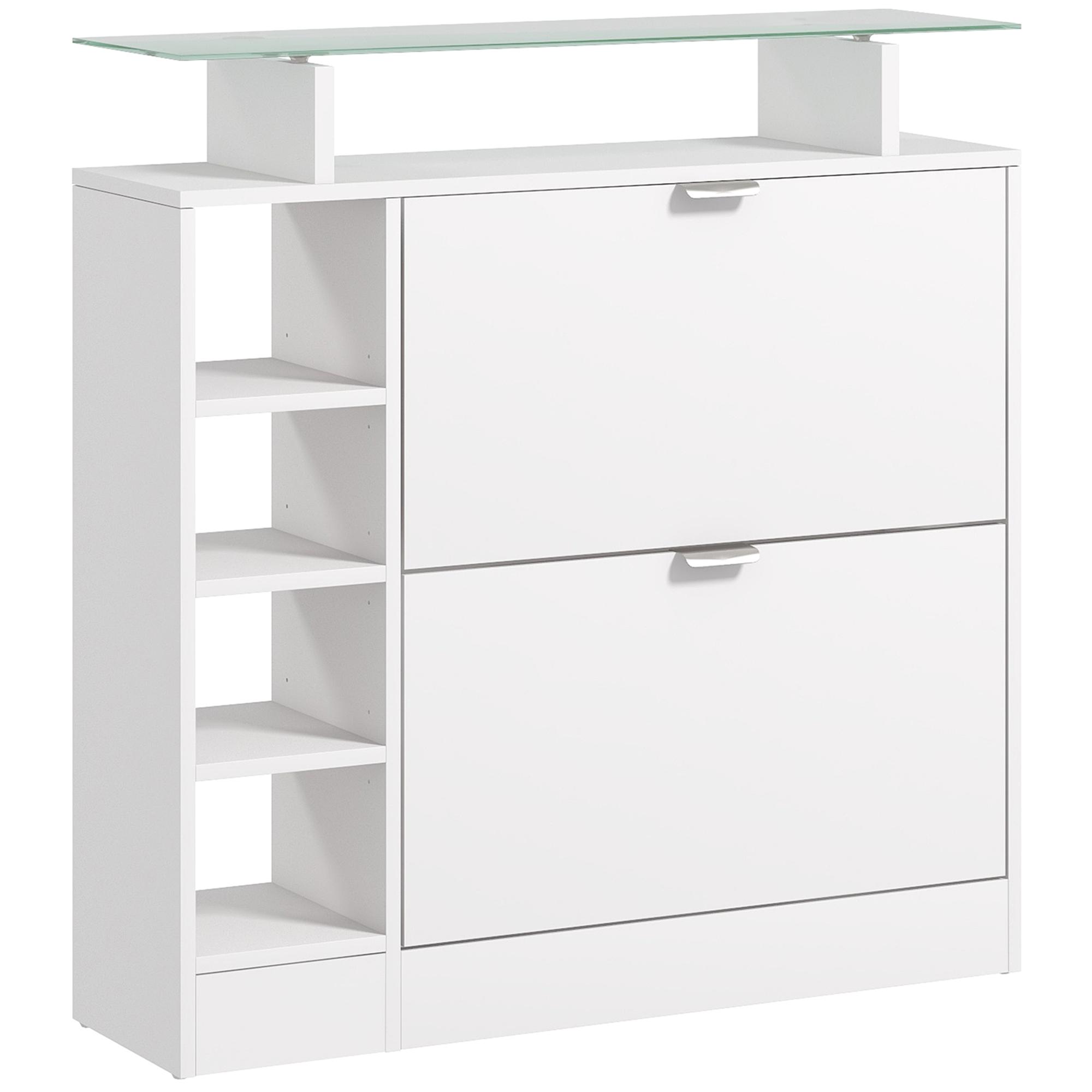 Shoe Cabinet with 2 Flip Drawers