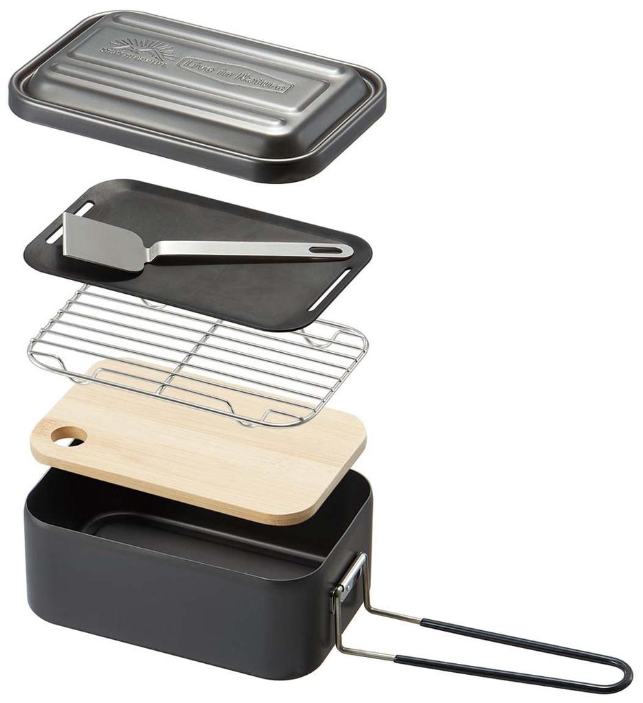 Skater Aluminum Mess Tin Set LIVE NATURE (Deep Type) 5-Piece AFTM8HS-A