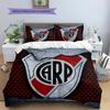 Biancheria da letto con motivo squadra River Plate Decorazione per la casa Regalo di compleanno (1 * copripiumino + 2 * federa, senza nucleo)
