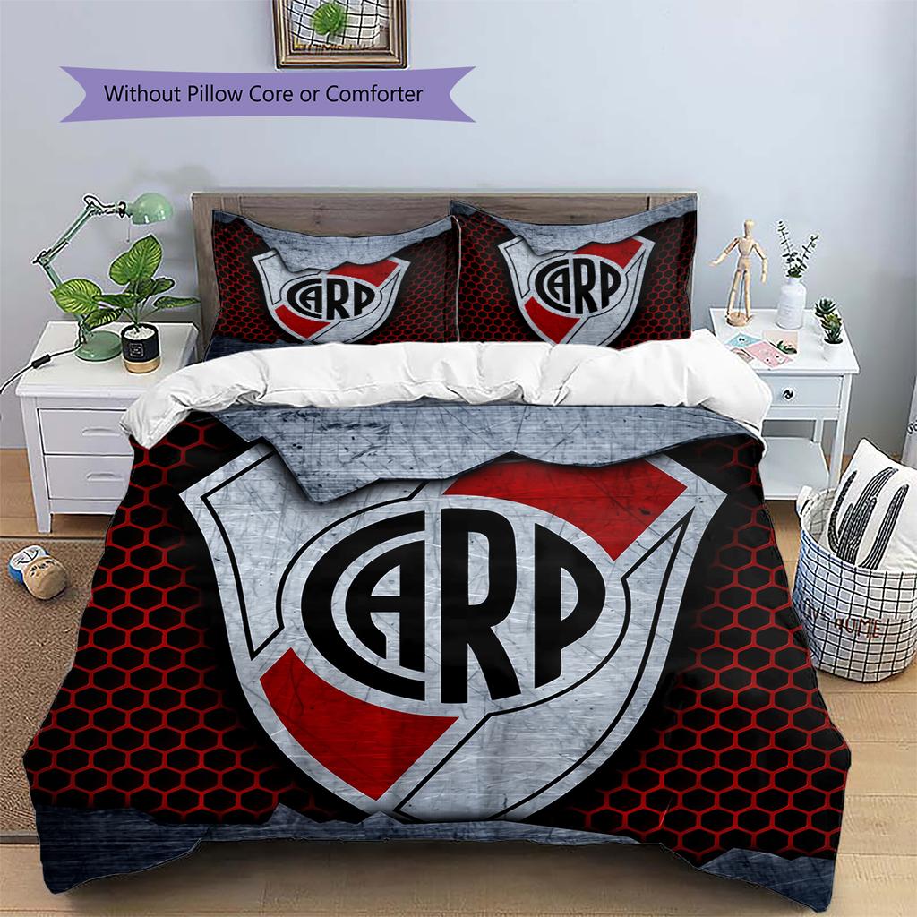 Biancheria da letto con motivo squadra River Plate Decorazione per la casa Regalo di compleanno (1 * copripiumino + 2 * federa, senza nucleo)