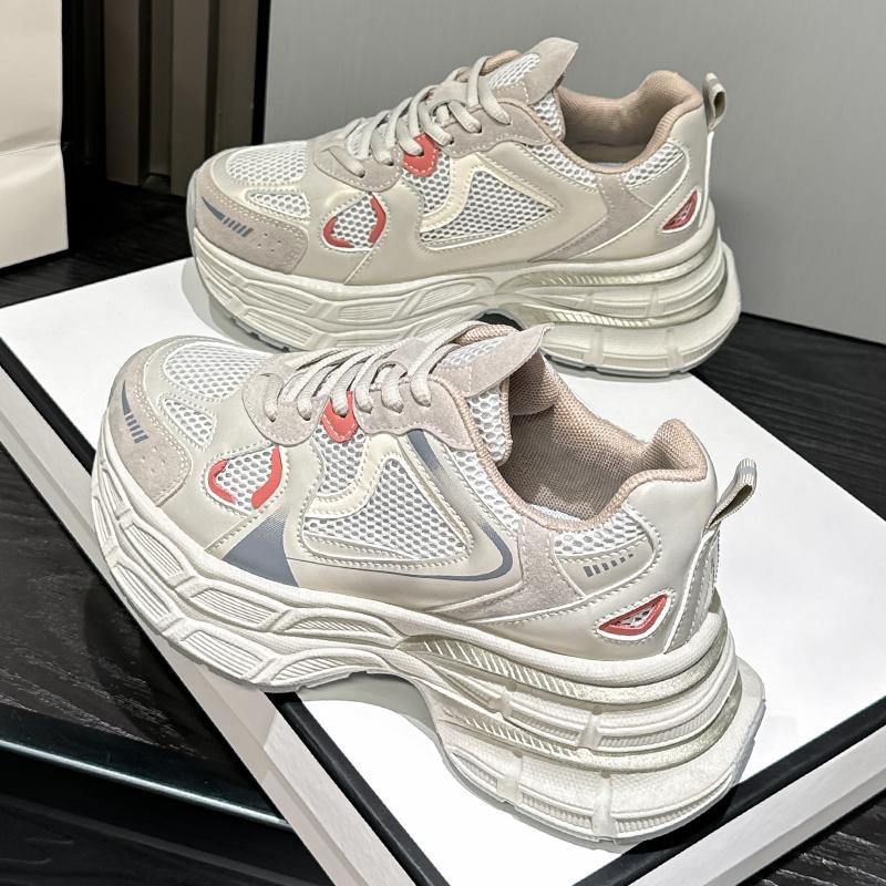 Women'S Summer Silver Pink Dad Sneakers Breathable Casual Running Oes Lightweight Thi Bot Sports Oes