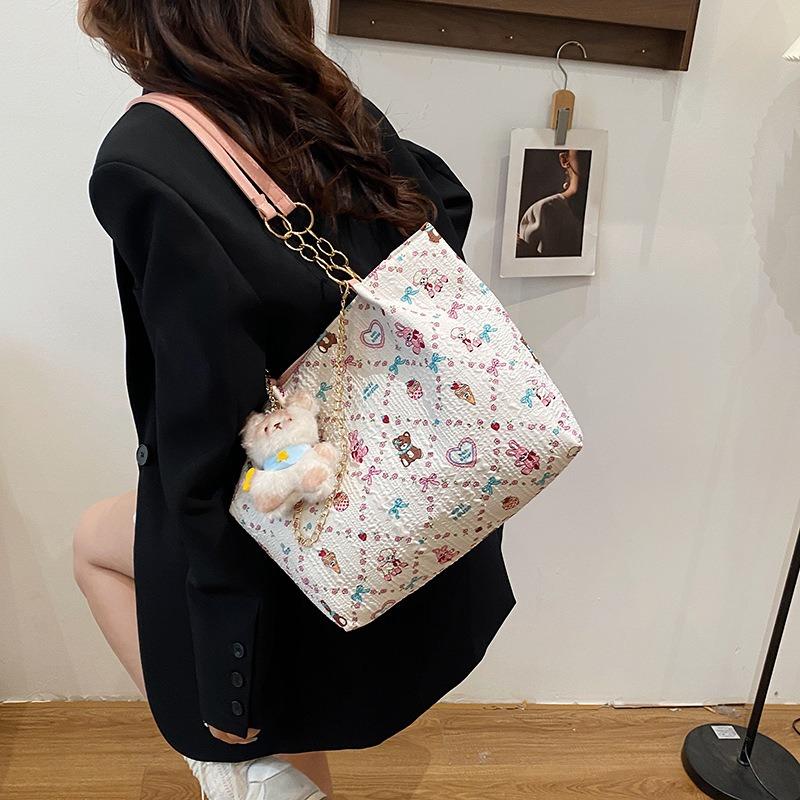 Modische Tasche Damen neue Trend Cartoon Umhängetasche mit großer Kapazität Nische vielseitig Pendler Tragetasche