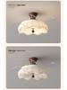 Vintage Song-Style Ceiling Fan Light with Printed Fabric Shade for Bedroom and Dining Room