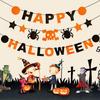 DIY Halloween Non-woven Flags Hanging Party Decor Pull Flag  Halloween Party Decoration