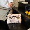 Ribbon Pendant Bow PU Shoulder Pouch Sweet Women Crossbody Bag Shopping French Chain Bag  Women
