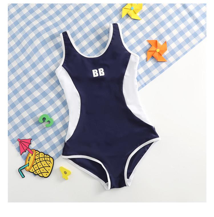 2025 New Style Girls' Long Sleeve Sun Protection One-Piece Swimsuit for Middle & Big Children – High-End Professional Sportswear