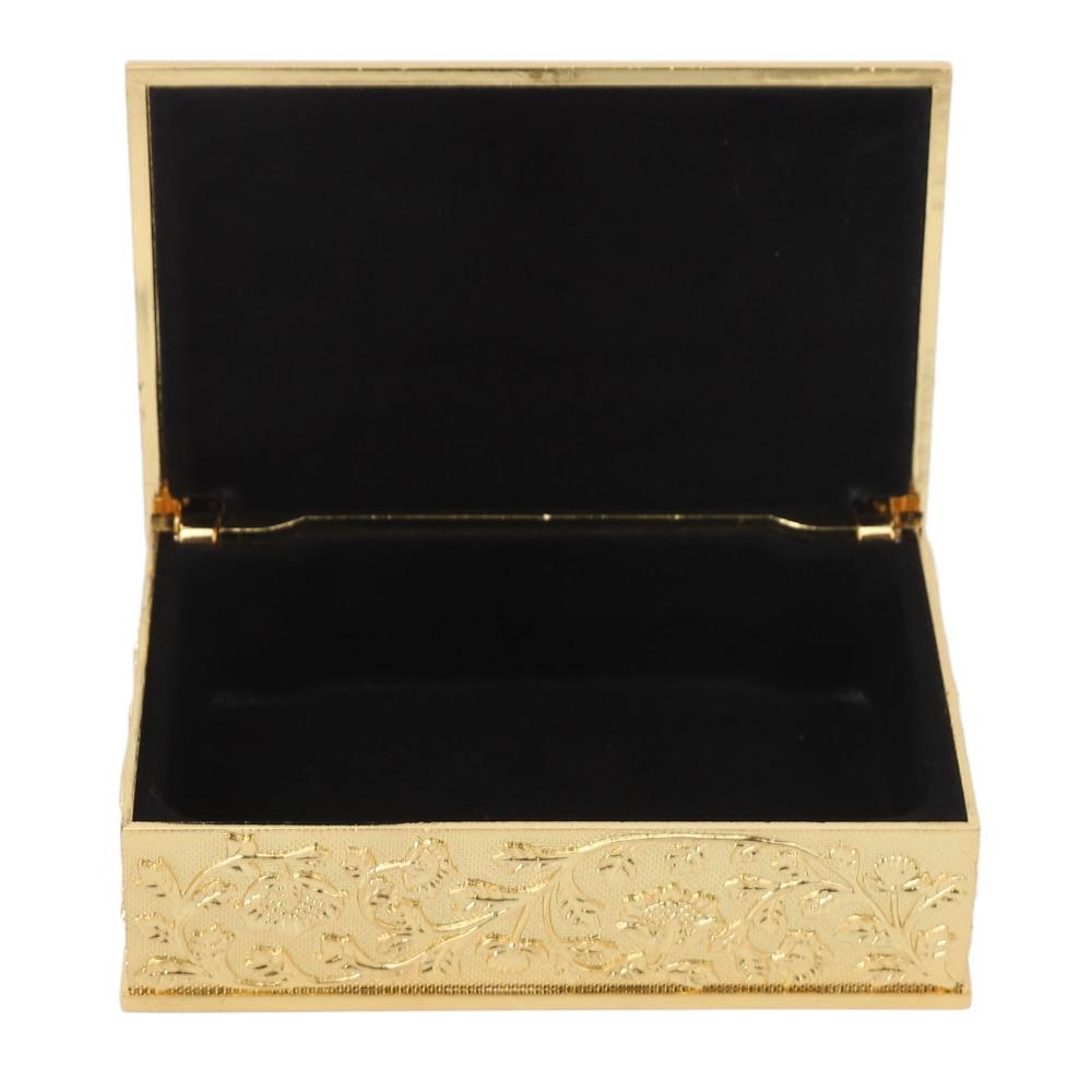 Gold Trinket Storage Box Zinc Alloy Metal Jewelry Box Jewelry Boxes Keepsake Box For Ladies