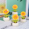 Warm Sunflowers, Cute Simulation Potted Resin Ornaments, Desktop Decorations, Sunflower Small Ornaments