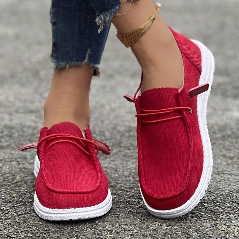 Large Size Casual Single Shoes Women's Spring and Autumn New Flat-bottomed Feet Low-top Women's Single Shoes