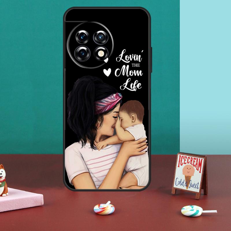 Super Dad Mom Baby Girl Twin Case For OnePlus 11 8 9 10 Pro 8T 9R 9RT 10T OnePlus Nord 2 2T CE 3 Lite N30 N20 N10 Cover