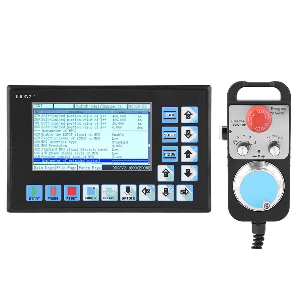 4-assig DDCSV2.1 USB CNC-systeem Offline Controller Graveer machines met Handwiel 5V