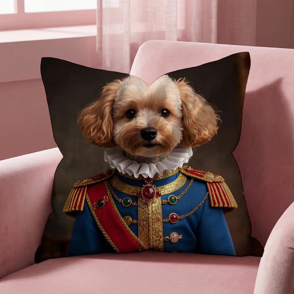 Poodle Dog Cushion Cover Multi-Scene Pillow Cover for Home & Car - Reversible, Soft & Durable for Daily Use