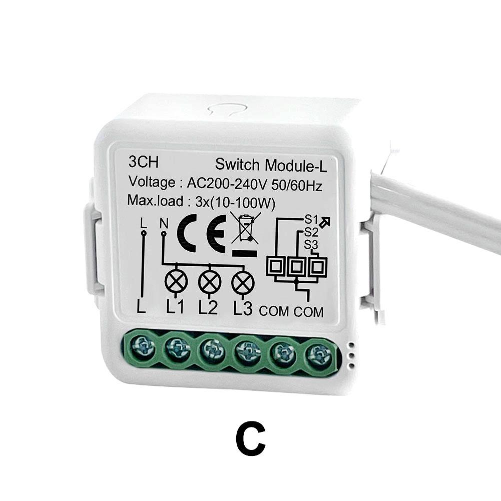 No Neutral Conductor Required for Tuya For ZigBee For Smart Light Switch Module with Remote Control Capability