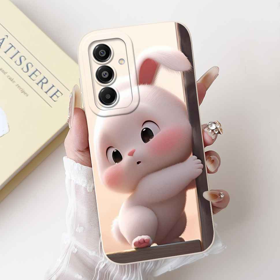 Fashion Painting For Samsung Galaxy A17 4G 2025 Case Cute Rabbit Soft Silicone Cover For Samsung A17 A17 5G Shockproof Cases