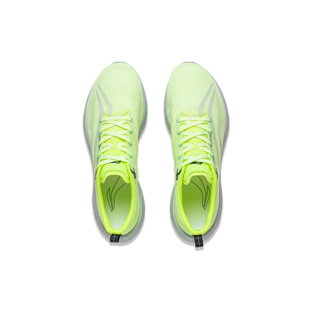 New LiNing Super Light 21 Cushioning Anti-Slip Wear-Resistant Breathability Low-Top Running Shoes Men's Yellow Green ARBU001-2