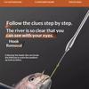 Stainless Steel Hook Remover Deep Throat Fishing Hook Remover Multi-Functional Hook Unloader