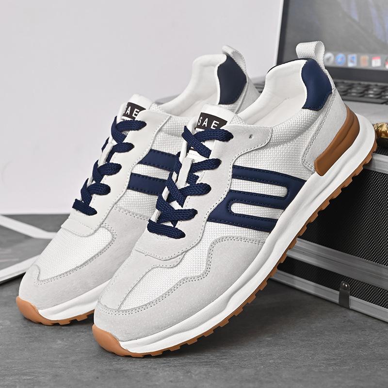 

Spring and summer Douyin Internet celebrity Forrest Gump mesh versatile men s shoes 2024 new men s outdoor breathable leather casual shoes 39 бежевый