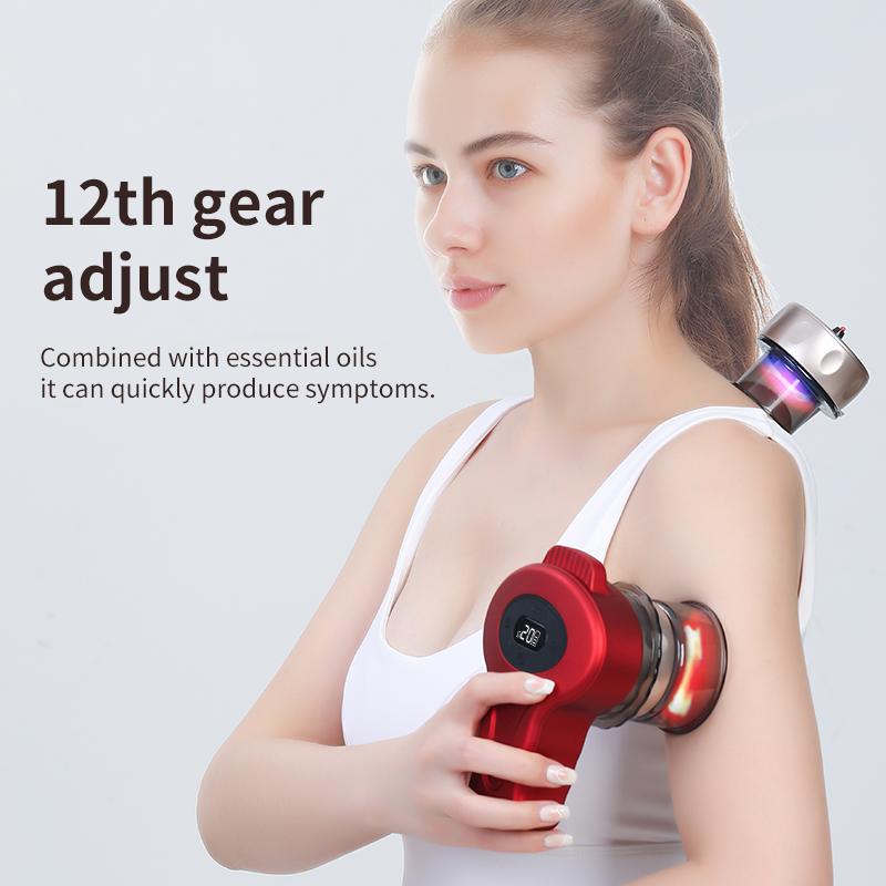 Breathing Electric Cupping Device Back Shoulder and Neck Physical Therapy Negative Pressure Scraping and Massage Device