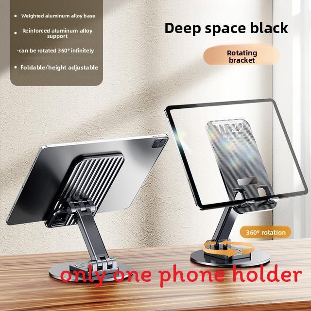 Metal Alloy Phone Holder With 360 Degree Rotation And Adjustable Height For Desk Organizer