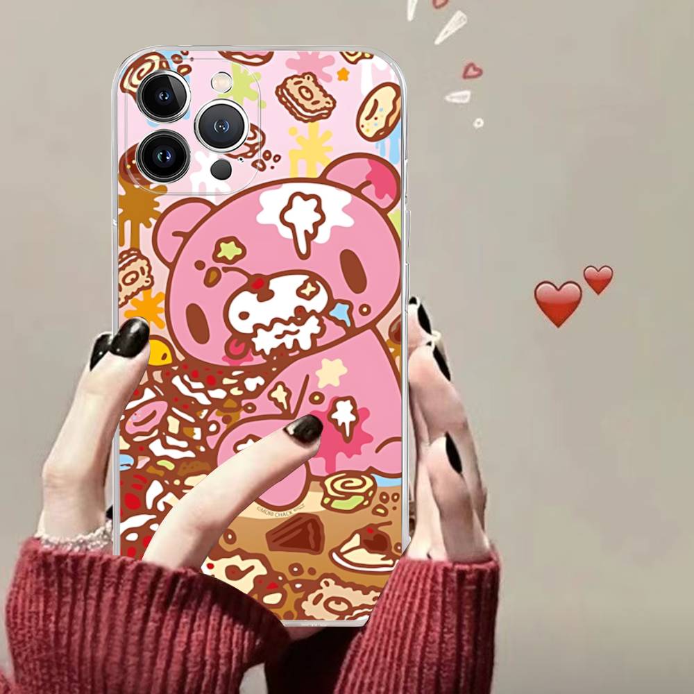 Popular Kawaii G-gloomyS Bears Transparent Phone Case For IPhone 17 Air 16 Pro Max 15 14 13 12 11Plus Shockproof Cover