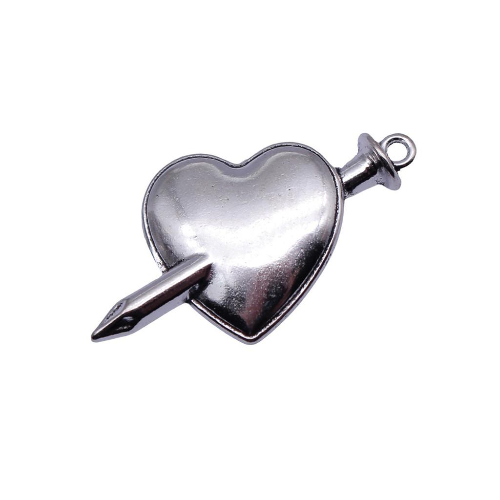 Filigree Heart Charms Antique Alloy Pendants For Vintage Floral Jewelry